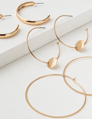 American Eagle AEO Gold Multi Hoop 3-PACK — фото 3
