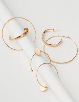 AEO Gold Multi Hoop 3-PACK
