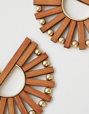 American Eagle AE Oversized Wooden Earring — фото 2