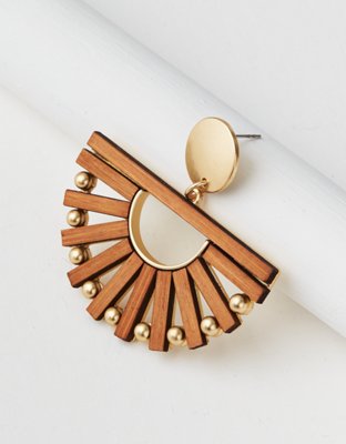 American Eagle AE Oversized Wooden Earring — фото 3