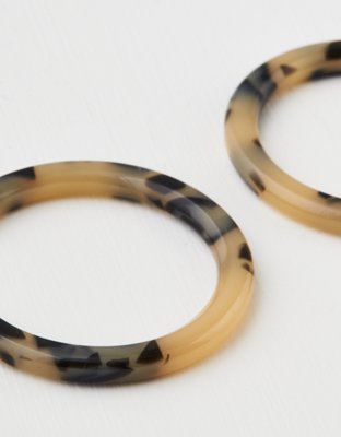 American Eagle AE Milky Tortoise Hoop Earring — фото 2