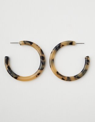 American Eagle AE Milky Tortoise Hoop Earring — фото 3