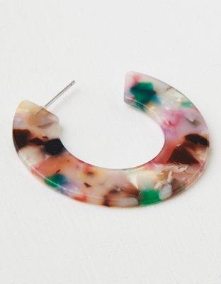 AE Multi Resin Hoop Earring
