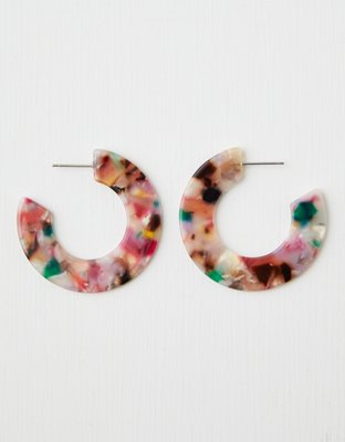 AE Multi Resin Hoop Earring