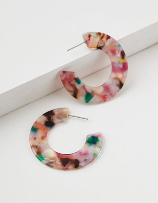 AE Multi Resin Hoop Earring