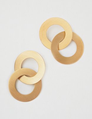AE Double Frontal Metal Hoop Earring - 