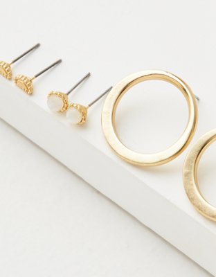 American Eagle AE Gold Metal Earring 3-Pack — фото 2