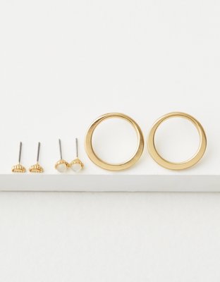 AE Gold Metal Earring 3-Pack