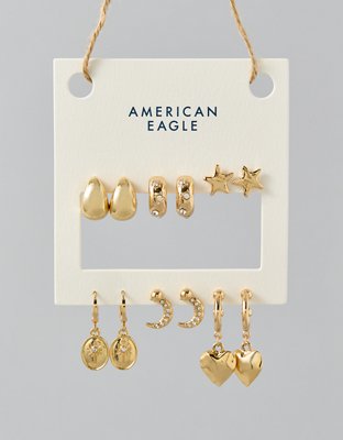 AEO Star & Heart Earrings 3-Pack