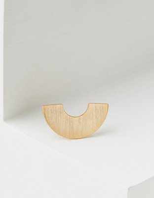 American Eagle AE Gold Half Circle Stud Earring — фото 2