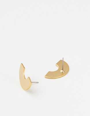American Eagle AE Gold Half Circle Stud Earring — фото 3