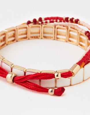 AE Red 4-Pack Bracelet Arm Party