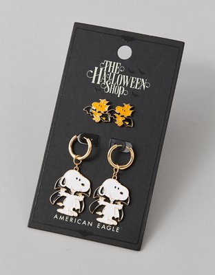Женские серьги American Eagle AEO Halloween Snoopy 2-Pack, цвет: Разноцветный, вариант 1 — фото 2