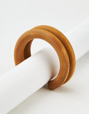 American Eagle AEO Wood Hoop Earring — фото 2