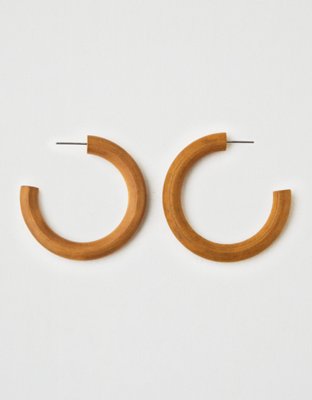 American Eagle AEO Wood Hoop Earring — фото 3