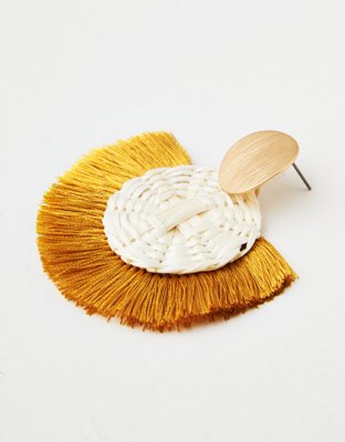 American Eagle AEO Raffia Fringe Earring — фото 2