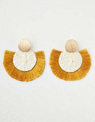 American Eagle AEO Raffia Fringe Earring — фото 3