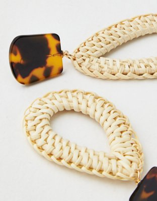 American Eagle AEO Tortoise Raffia Tiered Earring — фото 3