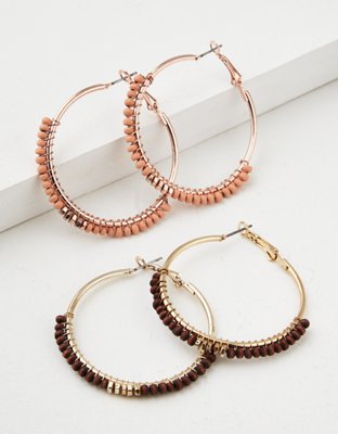 AEO Beaded Hoops 2-Pack