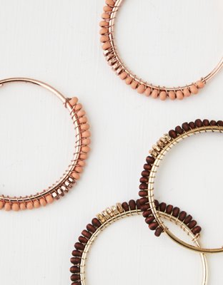 AEO Beaded Hoops 2-Pack