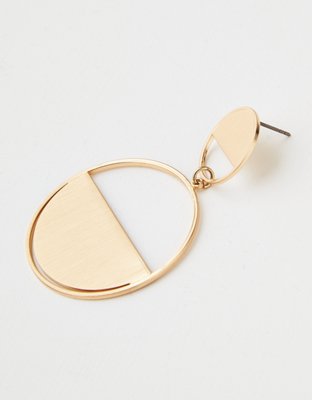 American Eagle AEO Gold Frontal Hoop Earring — фото 2