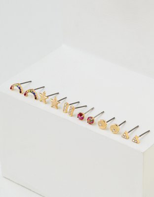 American Eagle AEO Rainbow Stud Earrings 6-Pack — фото 2