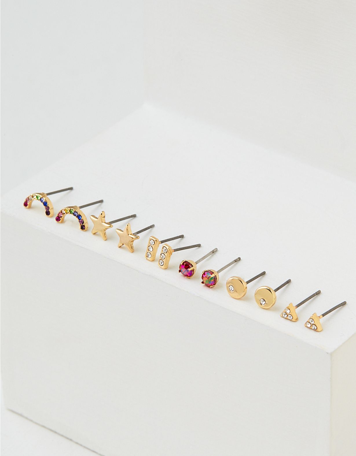 AEO Rainbow Stud Earrings 6-Pack