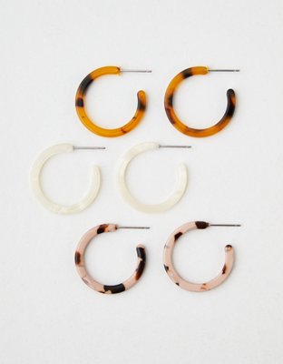 American Eagle AEO Resin Mini Hoops 3-Pack — фото 2