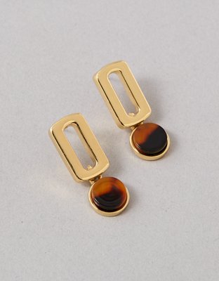 AEO Tortoise Shell Geometric Earrings