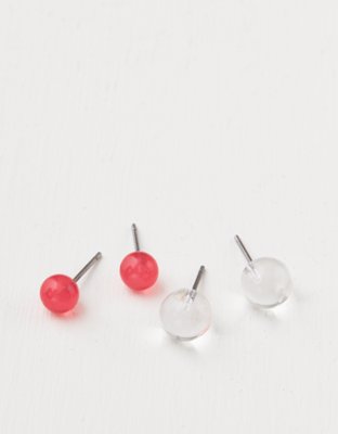 American Eagle AEO Neon Stud and Hoop Earrings 4-Pack — фото 3