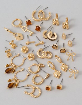 AEO Teddy Bear Earrings 18-Pack