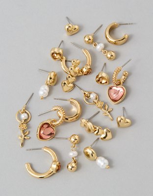 AE Heart Earrings 9-Pack 