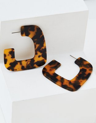 AEO Retro Tortoise Hoop Earring