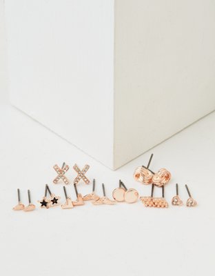 AEO Pink Iridescent Stud Earrings 18-Pack