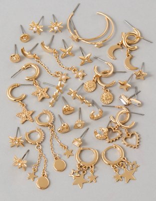 AE Metal & Pearl Earrings 18-Pack