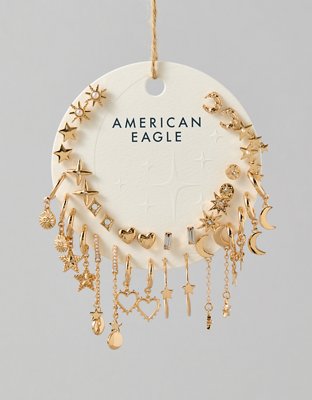 AE Metal & Pearl Earrings 18-Pack