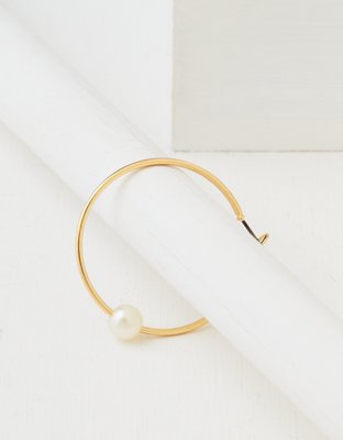 American Eagle AEO Pearl Hoop Earring — фото 2