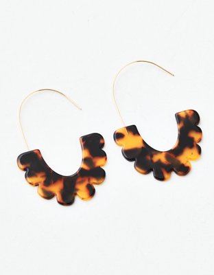 American Eagle AEO Tortoise Scallop Statement Earring — фото 2