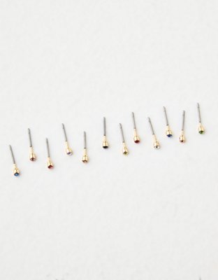 American Eagle AEO Stud + Mini Hoop Earrings 18-Pack — фото 3