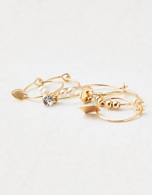 American Eagle AEO Stud + Mini Hoop Earrings 18-Pack — фото 4