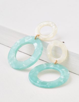AEO Stacked Resin Hoop Earring