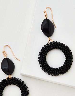 American Eagle AEO Beaded Drop Hoop Earring — фото 2