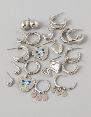 AE Silver Bow Earrings 9-Pack