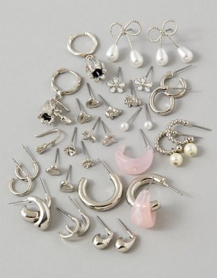 AE Silver Earrings 18-Pack