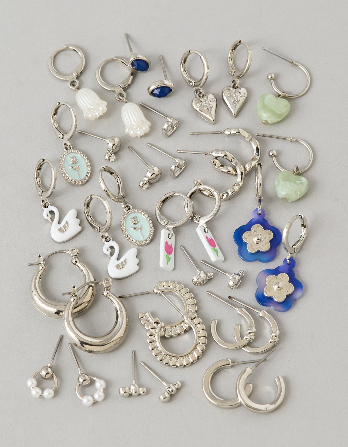 AE Silver-Tone Earrings 18-Pack - image 2
