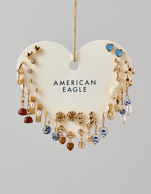 AE Blue & Brown Earrings 18-Pack