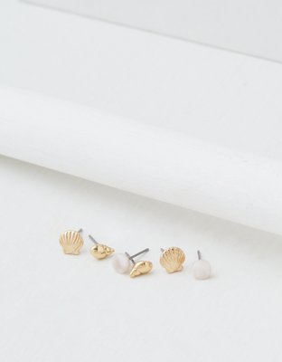 American Eagle AEO Shell Hoop + Stud Earrings 6-Pack — фото 2