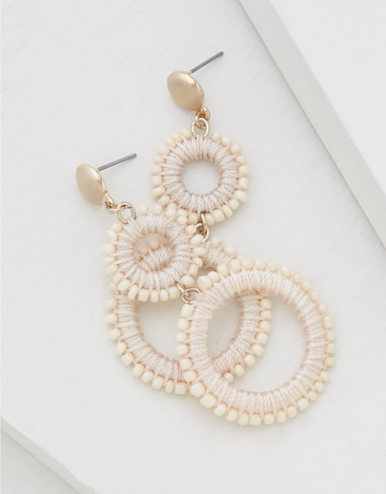 AEO Beaded Tiered Statement Earring