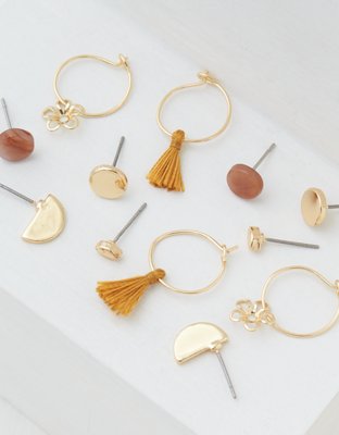 American Eagle AEO Gold Earrings 6-Pack — фото 2