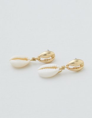 American Eagle AEO Cowrie Shell + Hoop Earrings 2-Pack — фото 2